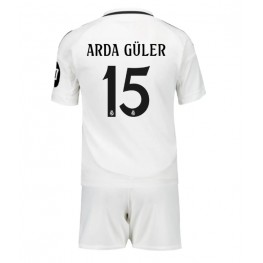 Real Madrid Arda Guler #15 Thuis tenue Kids 2024-25 Korte Mouw (+ Korte broeken)